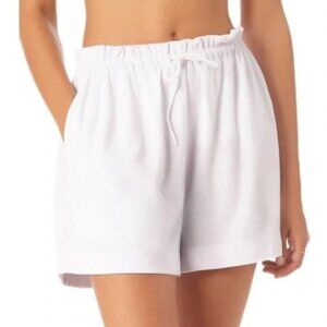 Anne Cole Women's XS White Towel Swimming Pull-on Leisurewear Pool Cover Shorts